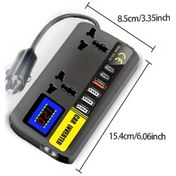 Resim Gaojunshop01 1 Adet Hızlı Şarj 4 Usb 2 Type-c Port Qc3.0 Dijital Voltaj Göstergeli Universal Araç Şarj Cihazı 