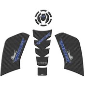 Resim Tvs Raıder 2023-2024 Tank Pad Set Karbon-mavi Modeli 
