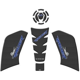 Resim Tvs Raıder 2023-2024 Tank Pad Set Karbon-mavi Modeli 