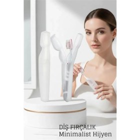 Resim MiraLive Kapaklı Diş Fırçası Kutusu Kapaklı Diş Fırçalık - Hijyenik ve Şık Banyo Düzeni 722430 