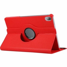 Resim Lenovo M10 Tb-X505F Zore Dönebilen Standlı Kılıf-Kırmızı 