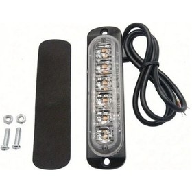 Resim Pazly 10 Adet 6led 12-24v Kırmızı Mavi Tehlike Sinyal Lambası Çekici Kamyon Tekne İçin 