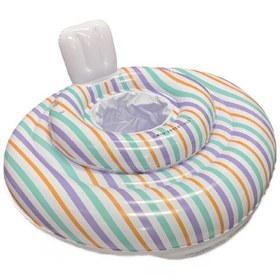 Resim Swim Essentials Striped Rainbow Bebek Sırt Destekli Yüzme Simidi 1-2 Yaş 