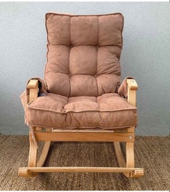 Resim Reyo Santorini Sallanan Sandalye Dinlenme Ve Tv Koltuğu Kahverengi 