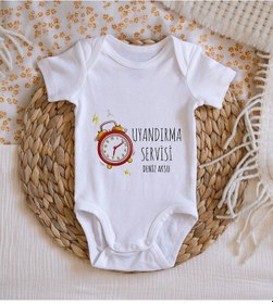 Resim Bitmeyenkartus Bk Kids Isimli Uyandırma Servisi Tasarımlı Bebek Body Zıbın - Mod Çok Renkli 