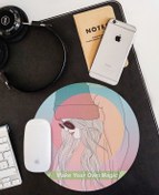 Resim WuW Kendi Sihrini Yap Kadın Temalı Yuvarlak Mouse Pad 