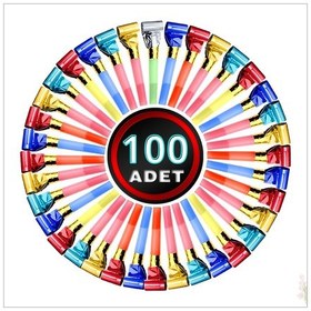 Resim Parti Düdük Kaynana Dili, Çok Renkli - 100 Adet 