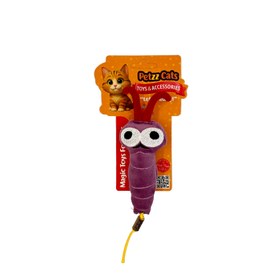 Resim PetzzCats July Matatabi ve Çıngırak Sesli Peluş Kedi Oyuncağı Pembe 20x7 Cm 