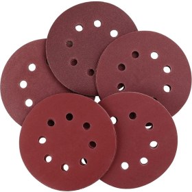 Resim Vigortrading 100PCS 5 Inç Zımpara Diskleri 150 180 240 320 400 6 Delikli Kendinden Yapışkanlı (Yurt Dışından) 