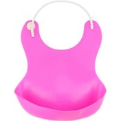 Resim Bebek Mama Önlüğü Dökülme Engelleyici Bükülebilir Pembe 