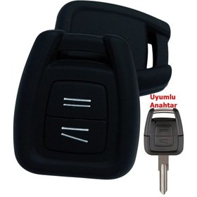 Resim Opel Astra G Zafira Uyumlu Silikon 2 Tuşlu Kumanda Anahtar Kılıfı Oto Anahtarlık 