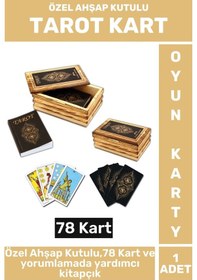 Resim Premium Manevi Ruhsal Rehberlik Kader 78 Kartlı Ahşap Kutulu Yorumlama Kitapçıklı Tarot Kartları 