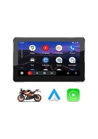 Resim 7'' Carplay Motosiklet Gidon İçin Su Geçirmez Navigasyon Akıllı Ekran İos Ve Android Uyumlu 