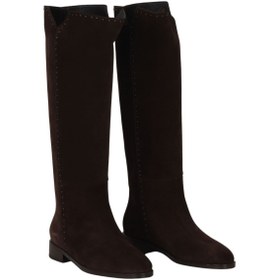 Resim Bueno Shoes Kahverengi Süet Kadın Düz Çizme 33wc12520 