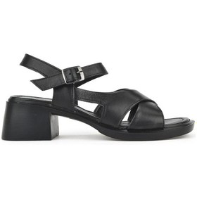 Resim Ziya, Kadın Hakiki Deri Topuklu Sandalet 151992z8002 Siyah 151992z8002 000 Siyah 