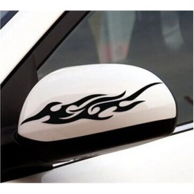Resim Tsc Araba Dış Ayna Sticker Alev Yapıştırması 