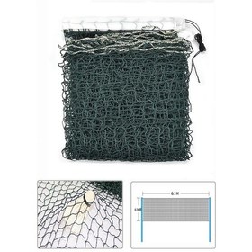 Resim Profesyonel Taşınabilir Badminton Eğitim Filesi 6.1 M x 76 CM Yeşil 