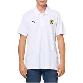 Resim Puma Ferrari Race Graphic Polo Erkek T-shırt 62705304 Beyaz 