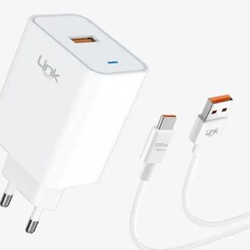 Resim Linktech T461e Eco 45W (67-120W) QC3.0 Turbo Şarj Type-C Kablolu Şarj Aleti 