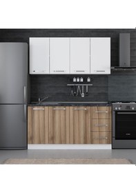 Resim Minar 160 Cm Mutfak Dolabı Beyaz Dore 160-d1 