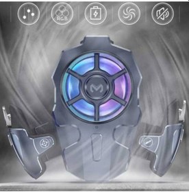 Resim Coofbe Ayarlanabilir RGB Işıklı 400Mah Bataryalı Telefon Soğutucu Ayarlanabilir Joystick Tetik Gamepad 