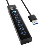 Resim Streak 7 Port Very Speed Hızlı USB 3.0 Çoğaltıcı Çoklayıcı Hub Switch 
