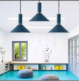 Resim Rys Retro Metal Dekoratif Metal Gece Mavisi 3 Lü Masa Üstü Sarkıt 