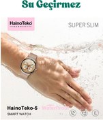 Resim BellaThec Süper Slim Haino Teko-5 Akıllı Saat Hafif Tasarım Suya Dayanıklı iOS Android Uyumlu 