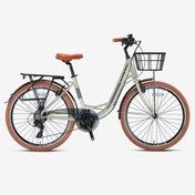 Resim Kron CX 100 - 28" City Bike - Unisex - 15' - 21 Vites - V.B - Bej-Siyah/Kahverengi 