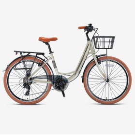 Resim Kron CX 100 - 28" City Bike - Unisex - 15' - 21 Vites - V.B - Bej-Siyah/Kahverengi 