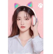 Resim Kensa Bluetooth Kulaklık Kedi Kulaklık 5.0 Akıllı Rgb Led Detaylı Bluetooth Kablosuz Kulaklık Çocuk 