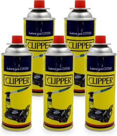 Resim Clipper Butan Gaz / Kamp Ocağı Gazı / Pürmüz Gazı (5'Lİ PAKET) 400ml 