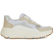 Resim Geox Beyaz-Gümüş Kadın deri Sneaker D DIAMANTA B 