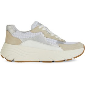 Resim Geox Beyaz-Gümüş Kadın deri Sneaker D DIAMANTA B 