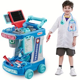 Resim Çocuklar için Doktor Oyuncak Seti Rol Yapma Mobil Araba Noel Hediyesi Doğum Günü Hediyesi Kız Oyun Evi Küçük Erkek Simülasyon Enjeksiyon Kutusu, Kış, Yeni Yıl için Mükemmel 