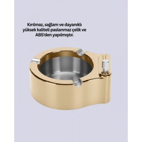 Resim MiraLive Çakmak Entegreli Küllük Yeniden Doldurulabilir Metal Gövde 