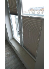 Resim Kidmex Plise Black Out Katlanır Cam Balkon Perdesi 4 Renk - Ofis Perdesi - Mutfak Perdesi - Salon Perdesi 