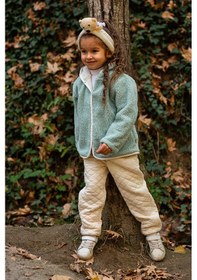 Resim Luckka Heritage Puffy Astarlı Peluş Bebek Çocuk Ceket - Kopüşonlu Peluş Mont - Ztpufceket Yeşil 