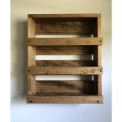 Resim Umut Park Ahşap Duvar Baharatlık Rafı ve Terek 