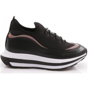 Resim Dgn 2030 Kadin Kalin Taban Spor Ayakkabi 2030-2026-R1534 Siyah 