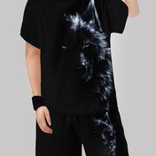 Resim Erkek Çocuk Takım Elbise Modası 3D Baskılı Rahat Kazak Kısa Kollu Şort T Sweatshirt, Erkek Çocuk Açık Hava Tişörtü Şort Takımı, Açık Hava İçin 