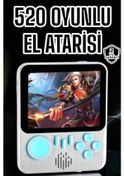 Resim Mini Atari El Atarisi 3.5 İnç Ekran Çift Konsol 666 Adet Retro Oyun Gameboy El Atarisi 
