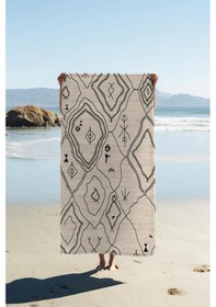 Resim Dijital Baskı Plaj Deniz Havlusu Modern Desenli Peştamal Hvl0091 Renkli 