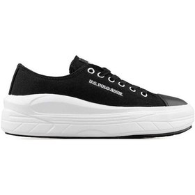 Resim U.S. Polo Assn. Uspa Cleme 2Fx Siyah Kadın Yüksek Taban Sneaker Spor Ayakkabı V8-Siyah 