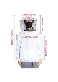 Resim Arıcılık Koruyucu Ceket Çiftlik Tutulması Smock Takım Şapka İle Donatmak Takım Beesuit 