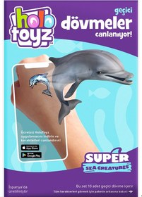 Resim Holotoyz Tattoo Super Sea Creatures Ar Uyumlu Geçici Dövme 