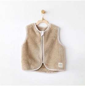 Resim Andywawa Bebek Tinny's Sheeps Peluş Yelek Bej Ac26162 Beige 