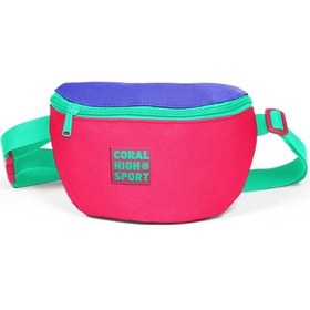 Resim Coral High Sport Neon Mercan Lavanta İki Bölmeli Bel Çantası 22618 