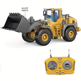 Resim Uzaktan Kumanda Alaşım Yükleyici Oyuncak, Ekskavatör, Damperli Mühendislik Oyuncak Araba, 2.4G 1:20 9 Kanallı Park Buldozer 