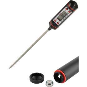 Resim Mutfak Termometresi Gıda Sıvı ve Katı Isı Ölçer Sıcak ve Soğuk Ölçer Dijital Ekran Pilli 